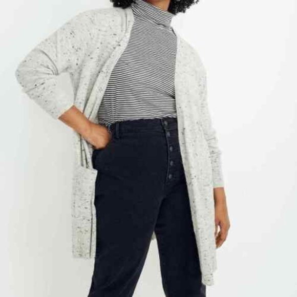 Madewell Sweaters - Madewell Donegal Kent Oreo Wool Cardigan Sweater